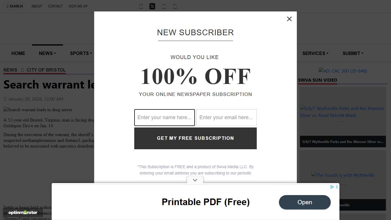 Search warrant leads to drug arrest